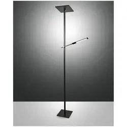 Fabas Luce Ideal Stehleuchte LED 40W+8W - Stehleuchte mit modernem Design, vielseitig verstellbarem Lesearm und 3 Dimmstufen. Genießen Sie 5 Jahre Garantie auf die hochwertigen LEDs und dimmbare Funktion für perfekte Lichtanpassung.