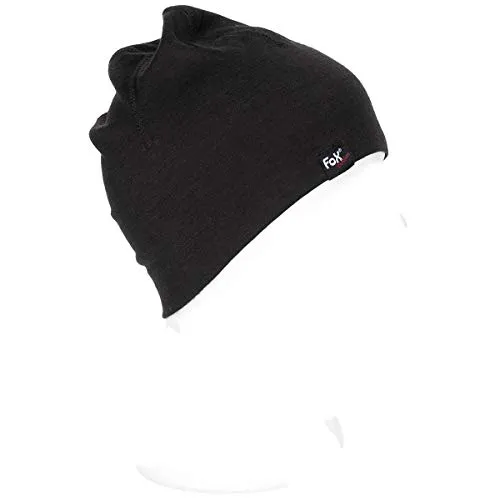 Fox Outdoor Beanie, Merino Lite, (schwarz)