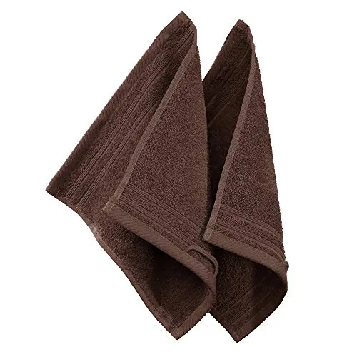Erwin Müller Seiftuch Heidelberg 2er- Pack 100% Baumwolle braun Größe 30x30 cm - leichte Qualität, saugstark, schnelltrocknend, kompakt - ideal für Sport, Strand, Reisen (weitere Farben)