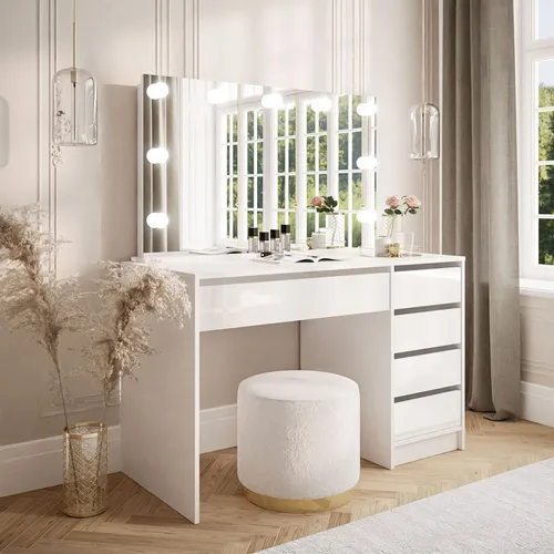 yourhouse24 Schminktisch MADI ELITE mit LED-Beleuchtung in weiß von yourhouse24