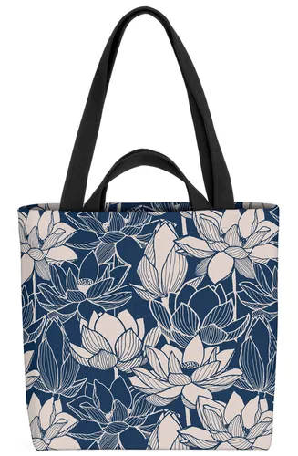 Lotusblume Blumenmuster Blume Tasche asien blumenmuster geblümt garten sommer b
