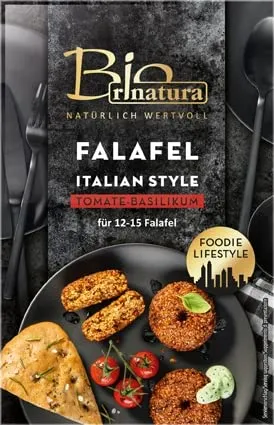 FALAFEL ITALIAN STYLE Tomate-Basilikum von Bio Rinatura, 150g