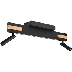 Brilliant LED-Deckenstrahler Streamline – Elegant in Schwarz und Eiche Bianco - Der schwenkbare Brilliant LED-Deckenstrahler Streamline kombiniert modernes Design mit hochwertiger Verarbeitung aus Holz und Metall. Ideal für stimmungsvolle Beleuchtung in jedem Raum.