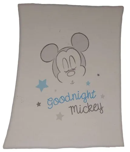 Disney Goodnight Mickey Babydecke Microfaser-Flauschdecke Kuscheldecke 75x100cm