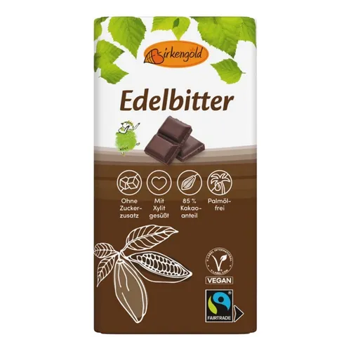 Schokolade - Edelbitter 100g | BIRKENGOLD