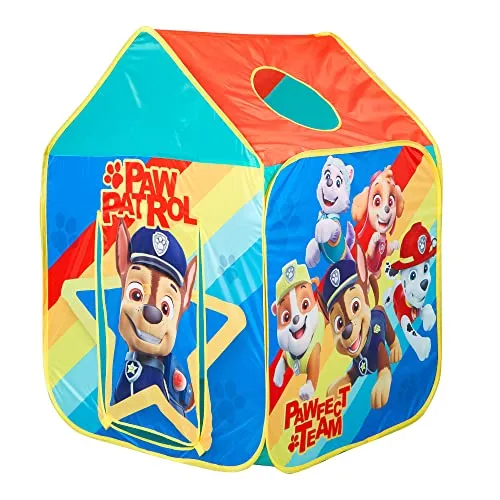 PAW PATROL Patrol Pop Up Spielhaus Spielzelt, 13196 - Spielzelt für stundenlangen Aktivspaß, mit aufrollbarer Tür und Fenster. Schnell und einfach aufzubauen, ideal für Abenteuer drinnen und draußen.
