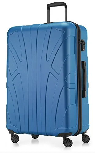 suitline großer Hartschalen-Koffer XL, 76 cm, TSA, Cyanblau - Koffer für 2-3 Wochen Reisen mit 96-110 Litern Packvolumen, extrem robustes 100% ABS Material, komfortabler Transport durch 4 leise Doppelrollen und TSA-Zahlenschloss für mehr Sicherheit.