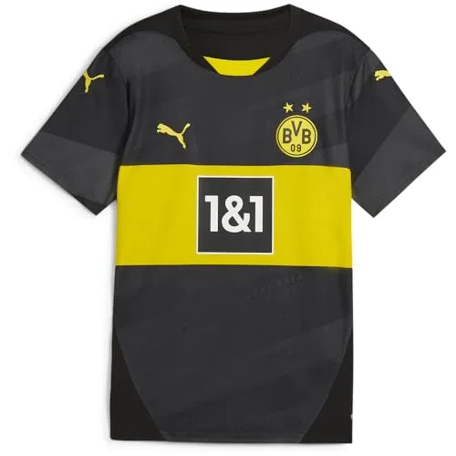 Puma Borussia Dortmund 24/25 Auswärtstrikot Kinder - schwarz - Borussia Dortmund Fanartikel, schweißableitendes dryCELL Material und umweltfreundlich aus 95% Recyclingstoffen hergestellt. Ideal für junge Fans zwischen 8 und 16 Jahren.