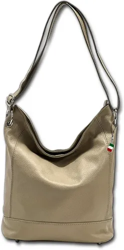 Florence Damen Tasche taupe beige Leder groß 37x30x16cm - Damentaschen mit genarbter Lederoberfläche, ideal für Beruf, Freizeit und Reisen. Stilvoll und geräumig – die perfekte Begleiterin für jeden Anlass.