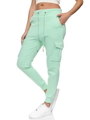 REPUBLIX Damen Cargo Jogginghose Jogger Sporthose Jogging Sweat Pants RD-030 Mint XXL