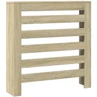 vidaXL Heizkörperverkleidung im modernen Latten-Design - Dämmstoffe mit praktischer Heizkörperabdeckung aus Holzwerkstoff in Sonoma-Eiche, pflegeleicht und stylish, bietet zusätzlichen Platz für Dekoartikel.