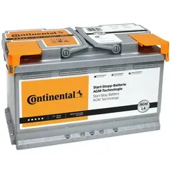 CONTINENTAL AGM 12V Starterbatterie 80 Ah 800 A - Autobatterien für Fahrzeuge mit Start-Stopp-System. Die Continental AGM-Batterie bietet höchste Leistung und Zuverlässigkeit, ideal für moderne Fahrzeuge.