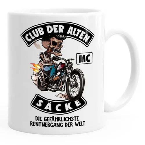 MoonWorks Tasse Kaffee-Tasse Club der alten Säcke Geschenk-Tüte Club der alten Säcke für Ältere Geburtstag Männer Moonworks®, Keramik