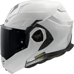 LS2 ADVANT X Klapphelm Motorrad - Solid White, XXXL - Motorradhelm aus leichten Tri-Composite-Fasern, ideal für Sicherheit und Komfort. Mit verstärktem Kinnriemen und Doppelte Homologation für vielseitige Nutzung.