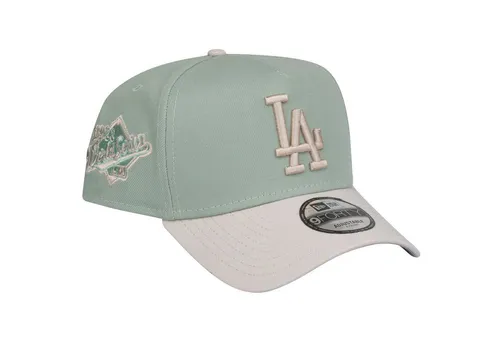New Era 9Forty A-Frame Cap - Los Angeles Dodgers - Herren Trucker Cap in Mint für sportliche Freizeitlooks. Aus 100% Polyester gefertigt, bietet sie einen bequemen Sitz und ist ideal für den Sommer.