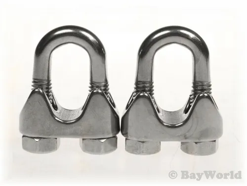 St. V4A Edelstahl Drahtseilklemmen 8 mm Bügelschelle Maritim Inoxmare 824808 2