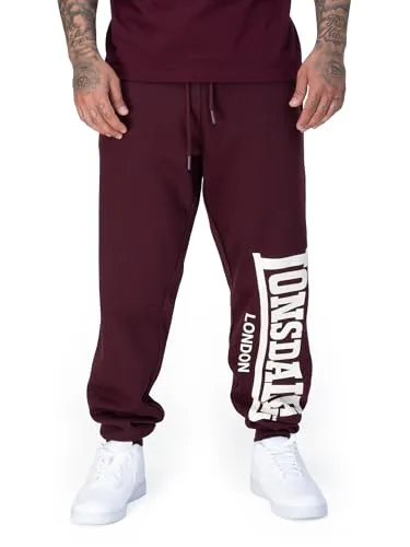 Lonsdale Jogginghose LOGO LARGE (1-tlg) grün M - Trainingsbekleidung aus 60% gekämmter Baumwolle und 40% Polyester, bietet hohen Tragekomfort und ist ideal für sportliche Aktivitäten.