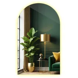 Tulup Ovaler LED Wandspiegel 45x80 cm - Stilvoll und Funktional - Eleganter ovaler LED Spiegel mit abgeschrägtem Rand für optimale Ausleuchtung. Ideal für Bad, Flur oder Schlafzimmer. Verfügbar in verschiedenen Größen und Beleuchtungsfarben.
