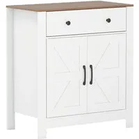 Costway Sideboard Küchenschrank mit Arbeitsplatte & Verstellbarem Regal
