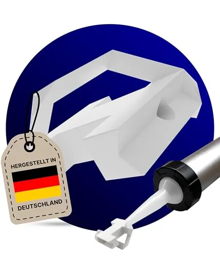 Karl Dahm® Silisaver Applikator für Silikonspritze – Profi Fliesenleger Werkzeug - Kartuschenpressen mit präzisem Auftragen für Standard- und Hohlkehlenfugen. Sparen Sie bis zu 70% Silikon und arbeiten Sie ermüdungsfrei!