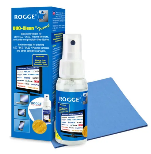 ROGGE DUO-Clean® Travel 50ml ScreenCleaner inkl. 2x Prof. Microfaser Tücher