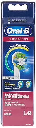 Oral-B FlossAction Aufsteckbürsten mit CleanMaximiser-Technologie, 3 Stück