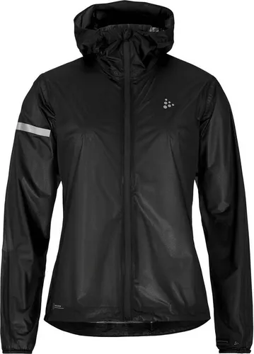 Craft Pro Hydro Lightweight Jacket für Damen, schwarz XXL - Laufjacke für Damen, ultraleicht und wind- sowie wasserdicht mit 10.000 mm Wassersäule – ideal für Outdoor-Aktivitäten wie Wandern und Laufen.
