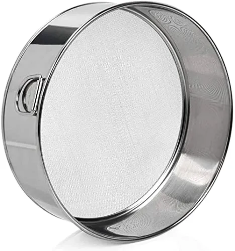 INCHOO 15,2 cm kleines Tamis-Mehlsieb, Edelstahl, feinmaschig, rundes Mehlsieb, mit 40 Maschen (15,2 cm, 18/8 Stahl)