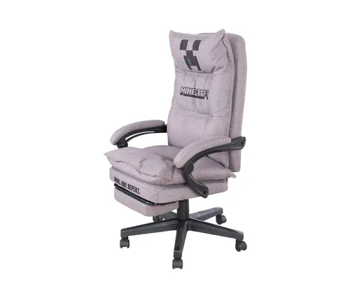 Minecraft Gaming-Stuhl - Gepolsterter Gaming Chair für Fans - Bürostuhl mit stufenloser Höhenverstellung, Wippmechanik und Beinstütze, ideal für Kinder, Jugendliche und Erwachsene, inspiriert von Minecraft.