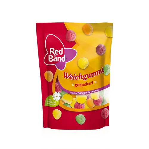 Red Band kleines softes Weichgummi mit Zuckerummantelung 200g