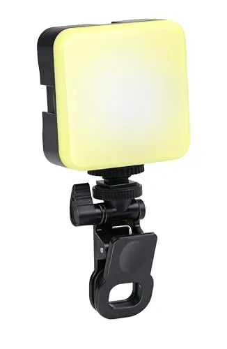 Produktbild Grundig Clip‑on Selfie Lampe – 100 LED – 3 Lichtmodi – USB‑C Stromversorgung – Verstellbarer Clip – Kompaktes Design