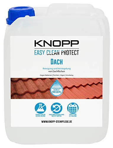 Dachreiniger Flechtenex 5l - Gebrauchsfertiges Dachreinigungsmittel - Dachrinnenreiniger für die tiefenwirksame Reinigung von Dachziegeln. Einfach anzuwenden und bietet bis zu 4 Jahre Langzeitschutz gegen Neuverschmutzungen.