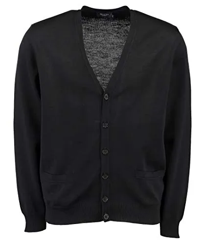 MAERZ München Strickjacke - Eleganter schwarzer Cardigan 1/1 Arm Größe 50 - Strickjacke aus 100% Wolle, perfekt für stilvolle Looks und gemütliche Wärme in der kalten Jahreszeit.