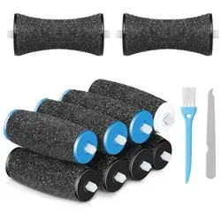 Ersatzrollen für Elektrische Fußfeile – 10 Stück für Pediküre - 10 Ersatzrollen für Scholl Velvet Smooth, zwei Formen und drei Rauheitsgrade. Ideal für individuelle Pflegebedürfnisse, hergestellt mit Mikrodiamantkristallen für effiziente Hornhautentfernung.