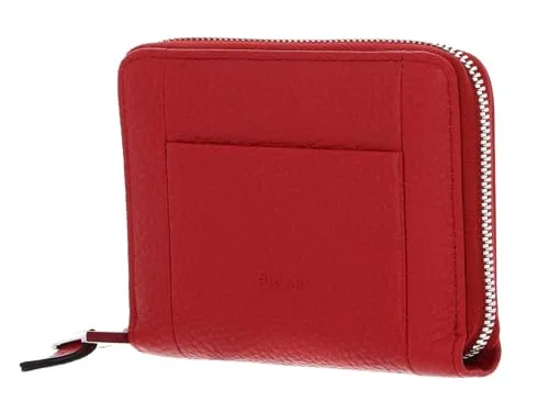 PICARD Leder Geldbörse Pure 1 Wallet Lipstick rot - Elegante Portemonnaie aus 100% Rindsleder, handlich und mit durchdachter Fächeraufteilung für Karten und Bargeld, ideal für den Alltag.
