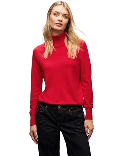Street One Rollkragen Pullover Racing Red 36 - Stylischer Rollkragenpullover für Damen, ideal für kühle Tage, mit bequemer Passform und modischem Farbton.