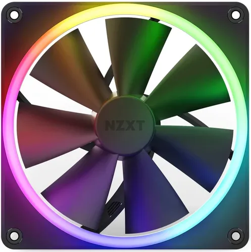 F140 RGB Gehäuselüfter - 140mm Schwarz mit RGB LED, leise bei nur 33 dBA und PWM-gesteuert für optimale Kühlung