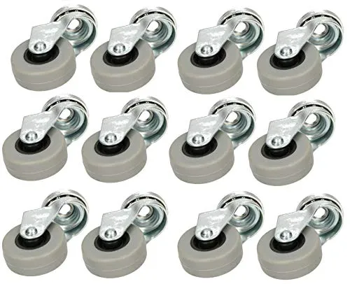 KOTARBAU 12 Stk Möbelrollen Ø 40 Alle Böden Geeignet Lenkrollen Gummirollen Transportrollen Sofarollen Schieberollen Werkzeugrollen Schwerlastrollen