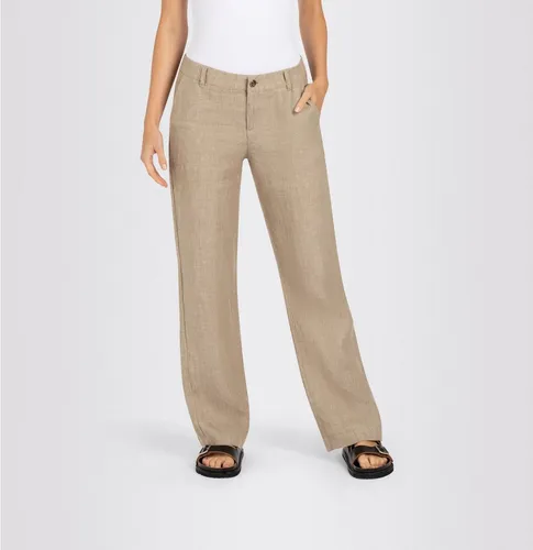 MAC Leinenhose NORA 46/30 - Stoffhose aus 100% Leinen in der Farbe 236M sanddrift melange, leicht und atmungsaktiv - perfekt für warme Tage!