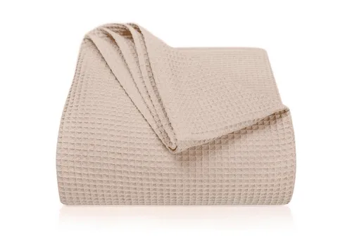 LAYNENBURG Tagesdecke Waffelpique aus 100% Baumwolle – Kuscheldecke für jeden Anlass - Tagesdecken aus 100% Baumwolle, weich und atmungsaktiv. Ideal als Sommerdecke oder stilvoller Überwurf für Sofa und Bett. Pflegeleicht und in verschiedenen Größen erhältlich.