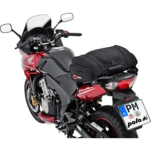 QBag Hecktasche 05 – Robuste Sporttasche für Abenteuer - Powersport Sporttaschen mit 14-20L flexiblem Stauraum, wetterfest aus 900D Polyester, ideal für sichere Befestigung auf Soziussitz oder Gepäckträger.
