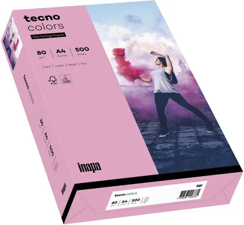 tecno Kopierpapier DIN A4 80 g/m² 88324411 in pink von tecno