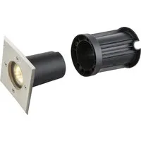 Bodenbauleuchte Style II GU10 40 W - Eckiger Bodeneinbaustrahler aus Edelstahl, befahrbar bis 2000 kg und mit IP67 Schutz. Ideal für den Außenbereich und individuell gestaltbar durch GU10 Fassung.