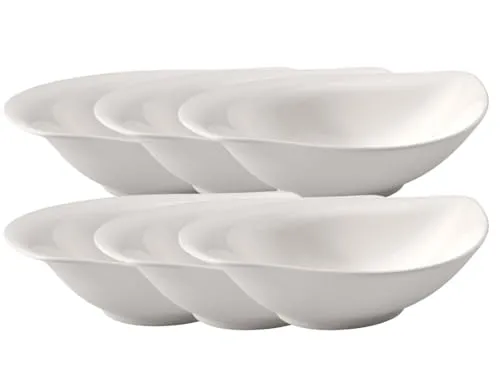 Villeroy & Boch New Cottage Basic Schale 6er Set - Elegantes 6er Set aus Premium Porzellan, ideal für jeden Anlass. Die Schalen sind mikrowellensicher und spülmaschinenfest, perfekt für den täglichen Gebrauch oder festliche Tafeln.