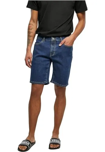 Urban Classics Herren Shorts Relaxed Fit Jeans Shorts mid Indigo Washed 40