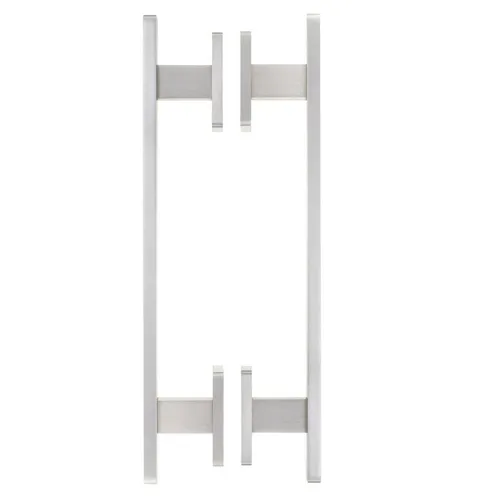 Klebegriff ohne Bohren Glastür Beschlag zum kleben Edelstahl-Optik Griff Paar