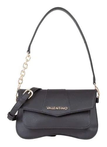 VALENTINO BAGS Schultertasche Shoulder Bag schwarz - Elegante Handtasche aus hochwertigem Polyurethan mit abnehmbaren, verstellbaren Schulterriemen und magnetischem Überschlagverschluss – ideal für stilbewusste Frauen.
