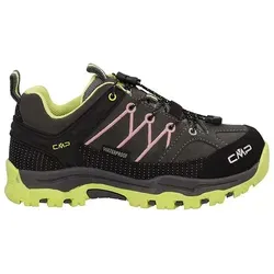 CMP Kids Rigel Low Trekking Shoes WP grey-pink-apple (63UU) Größe 33 - Wasserdichte Wanderschuhe für Kinder, ideal für Trekkingtouren. Mit CLIMA PROTECT-Membran, robustem Leder und Quick-Lace-System für optimalen Komfort und Grip.
