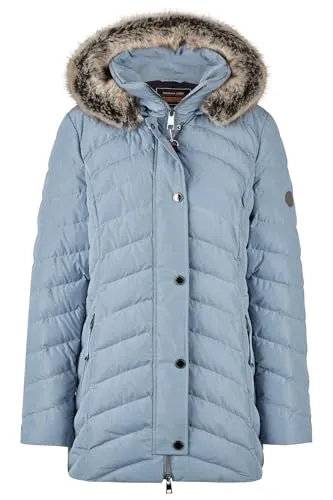 BARBARA LEBEK Thermore Jacke mit Kapuze und Webpelz - Größe 46 - Stylische BARBARA LEBEK Jacke mit Thermore-Isolierung, Kapuze und trendigem Webpelz für optimalen Tragekomfort und warme Tage.