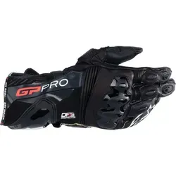 Alpinestars GP Pro R4 Motorrad Leder Handschuhe L - schwarz - Motorradhandschuhe aus hochwertigem Leder mit atmungsaktiven und belüfteten Eigenschaften. Ideal für Sommerfahrten, bietet hohen Schutz durch harte Protektoren und hervorragende Griffigkeit.